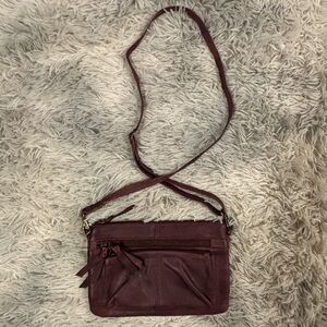G.H. Bass & Co. Deep Burgundy Crossbody Bag